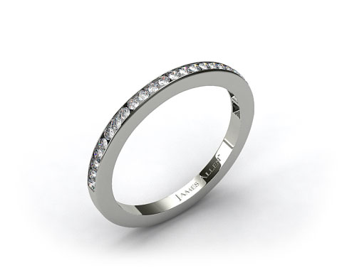 18k White Gold 1.8mm, 25 Stone, 0.25ctw Matching Channel Set Wedding Band